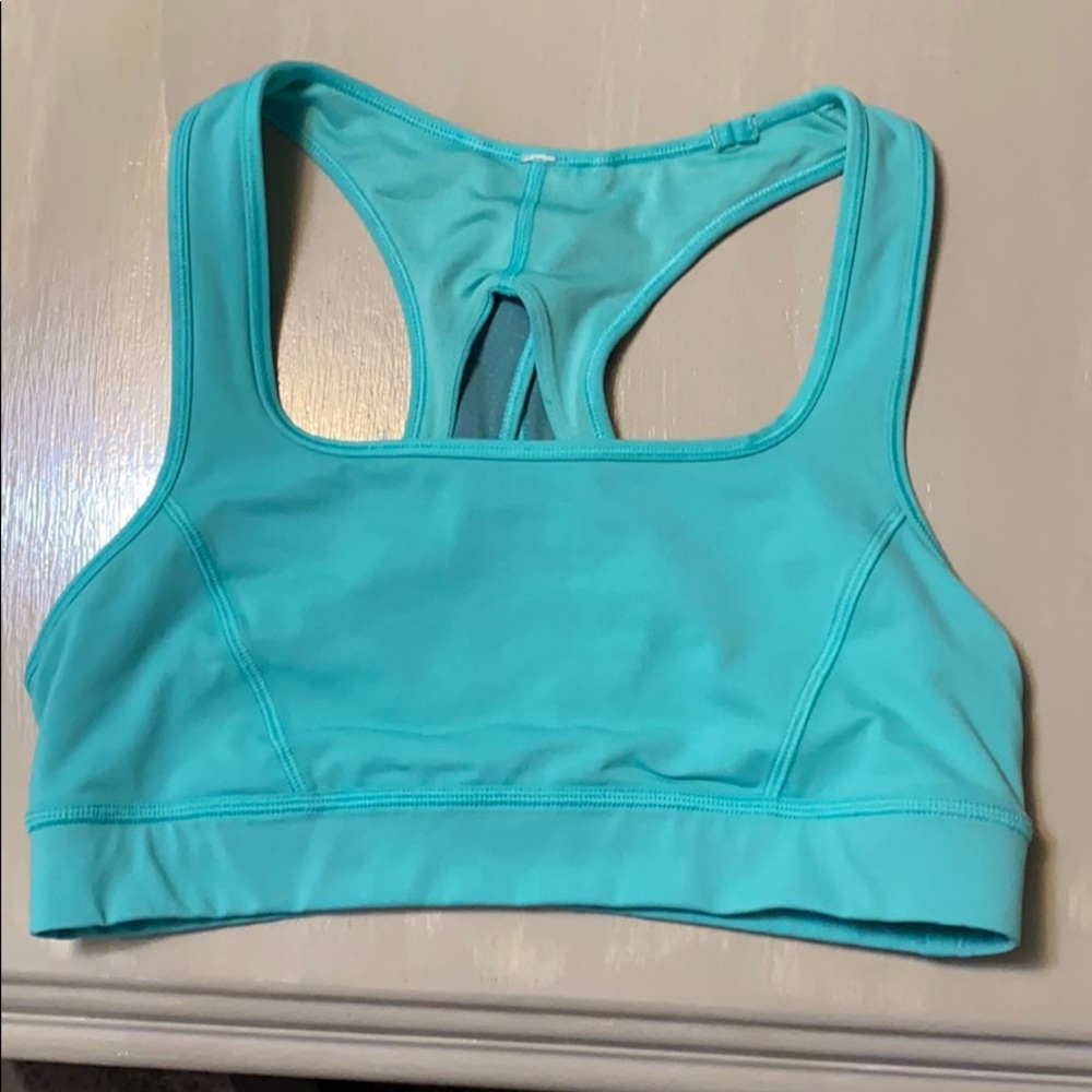 Teal Lululemon sports bra